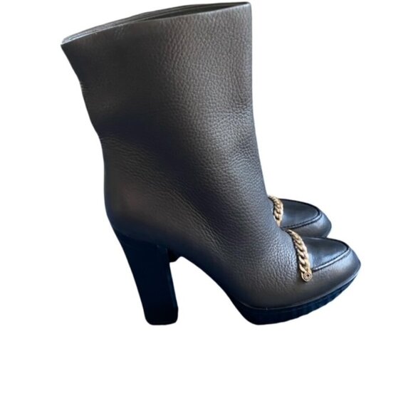 Carlo Pazolini Grey Leather Boot with Chain Detail 37 - Picture 3 of 5